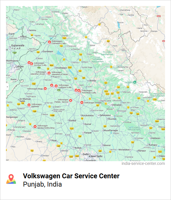 Volkswagen Car Service Center Near Me, Punjab, India