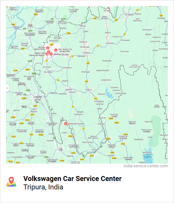 Volkswagen Car Service Center Near Me, Tripura, India