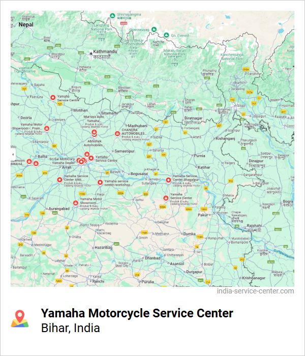 Yamaha Motorcycle Service Center Near Me, Bihar, India