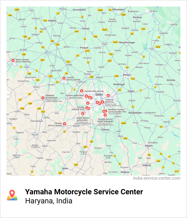 Yamaha Motorcycle Service Center Near Me, Haryana, India