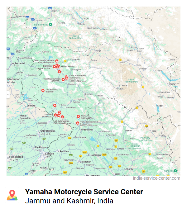 Yamaha Motorcycle Service Center Near Me, Jammu and Kashmir, India