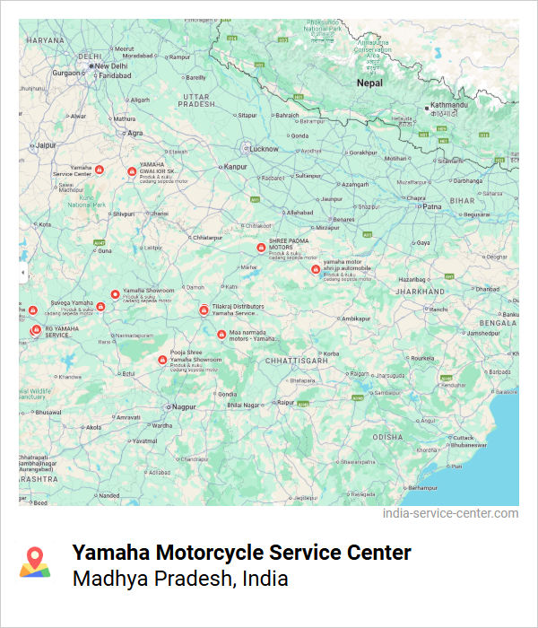 Yamaha Motorcycle Service Center Near Me, Madhya Pradesh, India