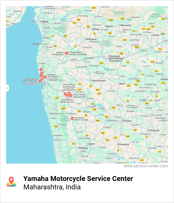 Yamaha Motorcycle Service Center Near Me, Maharashtra, India
