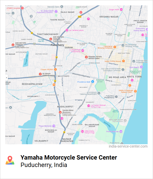 Yamaha Motorcycle Service Center Near Me, Puducherry, India