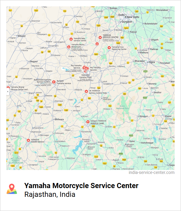 Yamaha Motorcycle Service Center Near Me, Rajasthan, India
