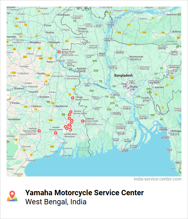 Yamaha Motorcycle Service Center Near Me, West Bengal, India